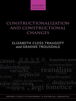 cover image of Constructionalization and Constructional Changes